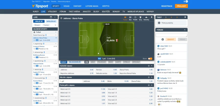 Live Sázky Tipsport