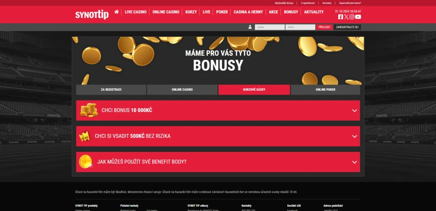 Synot Tip Bonusy