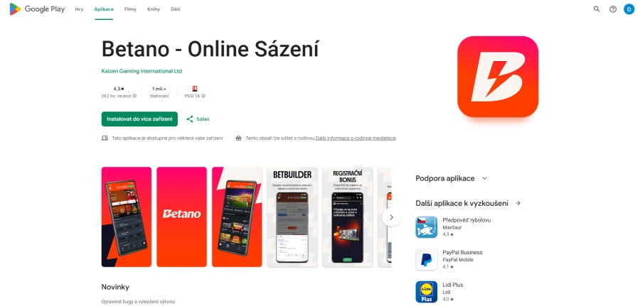 Betano Mobilní Aplikace