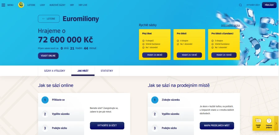 Euromiliony Pravidla