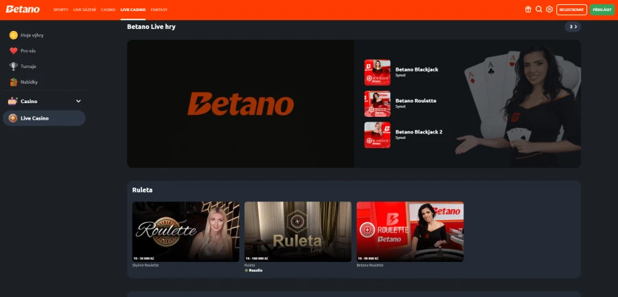 Betano Live Casino