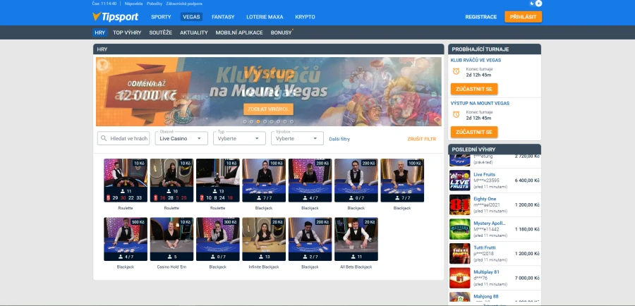 Tipsport Live Casino
