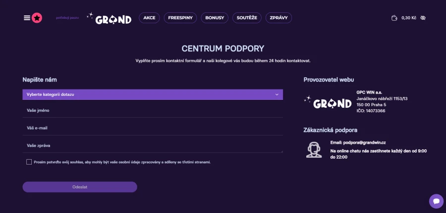 Grandwin Podpora
