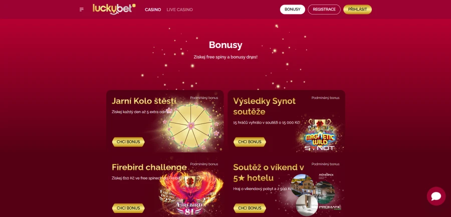 Luckybet Casino Bonusy