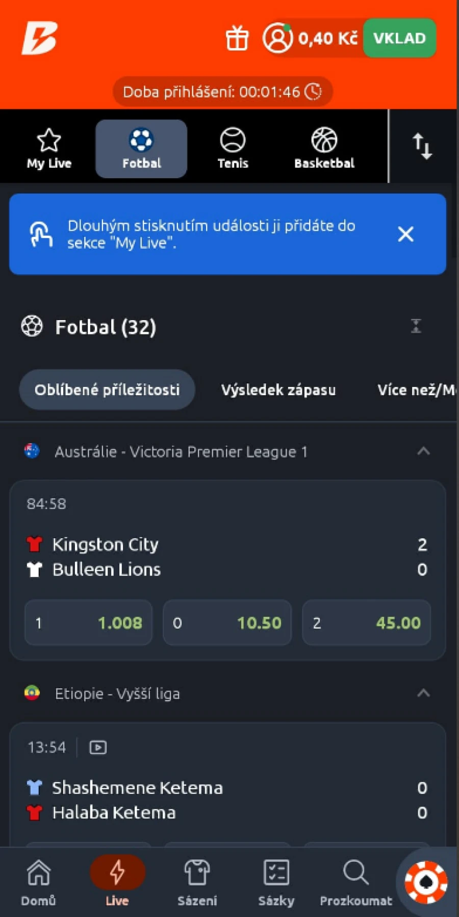 Mobilní Aplikace Betano Live Sázení