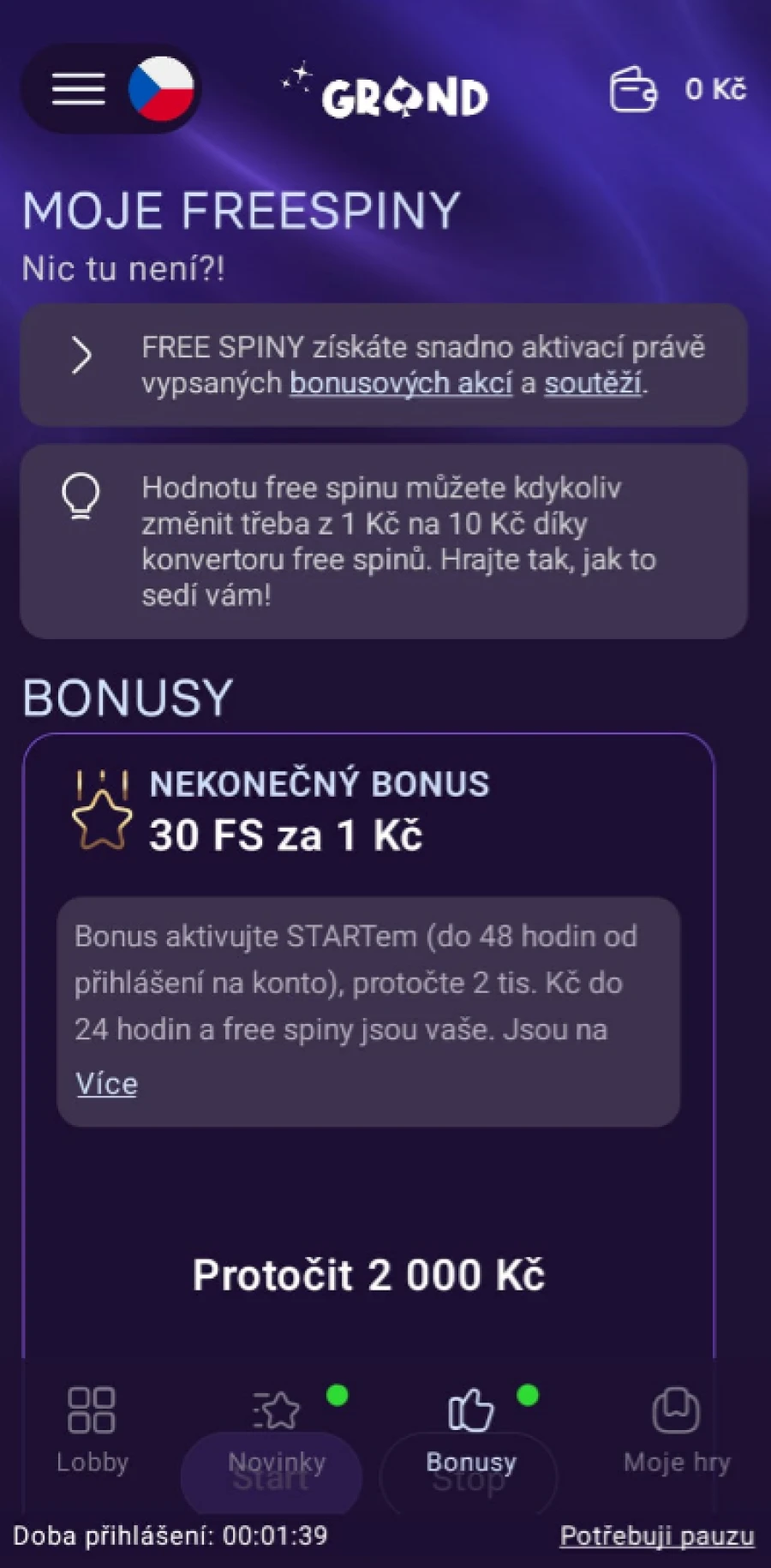 Mobilní Aplikace Grandwin Bonusy