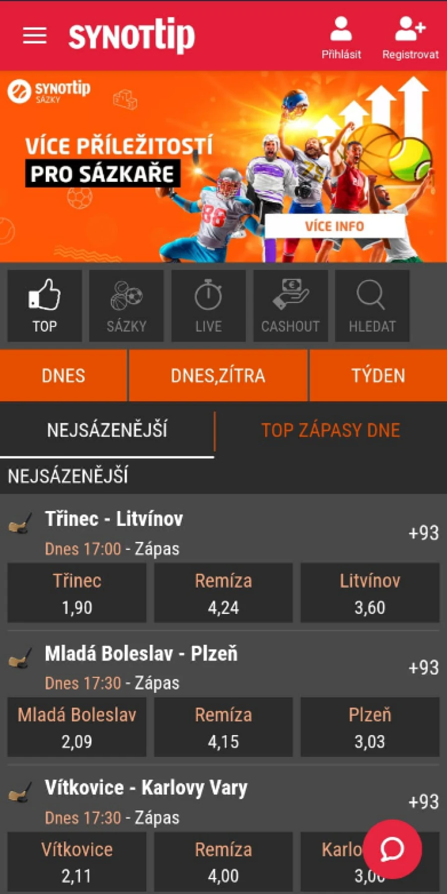 Mobilní Aplikace Synot Tip Sázková Kancelář
