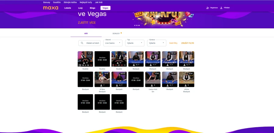 Maxa Vegas Live Casino