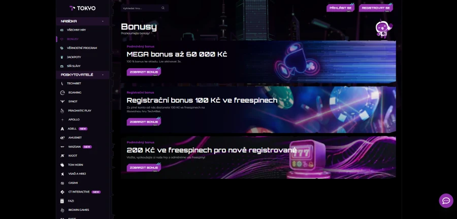 Tokyo Casino Bonusy