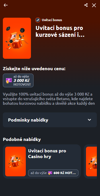 Betano Vkladový Bonus