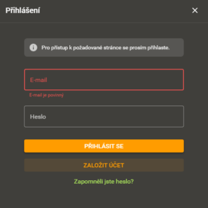 Chance Přihlášení