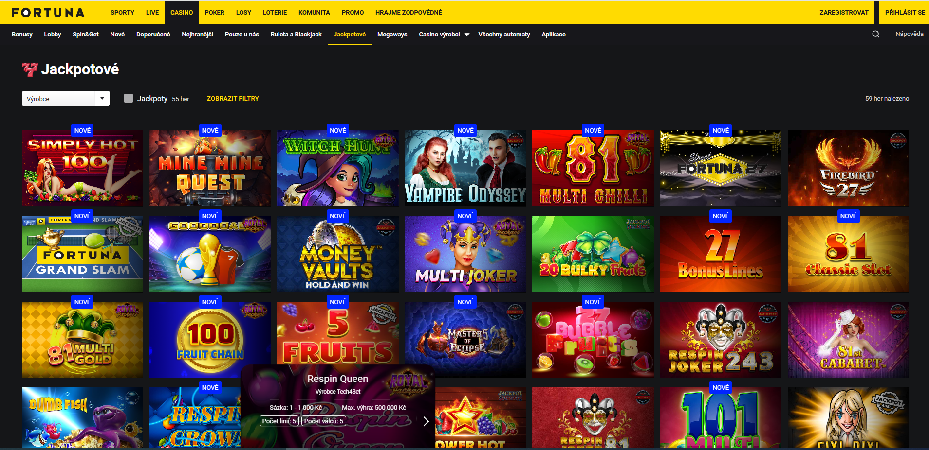 Fortuna Casino Jackpotové Automaty