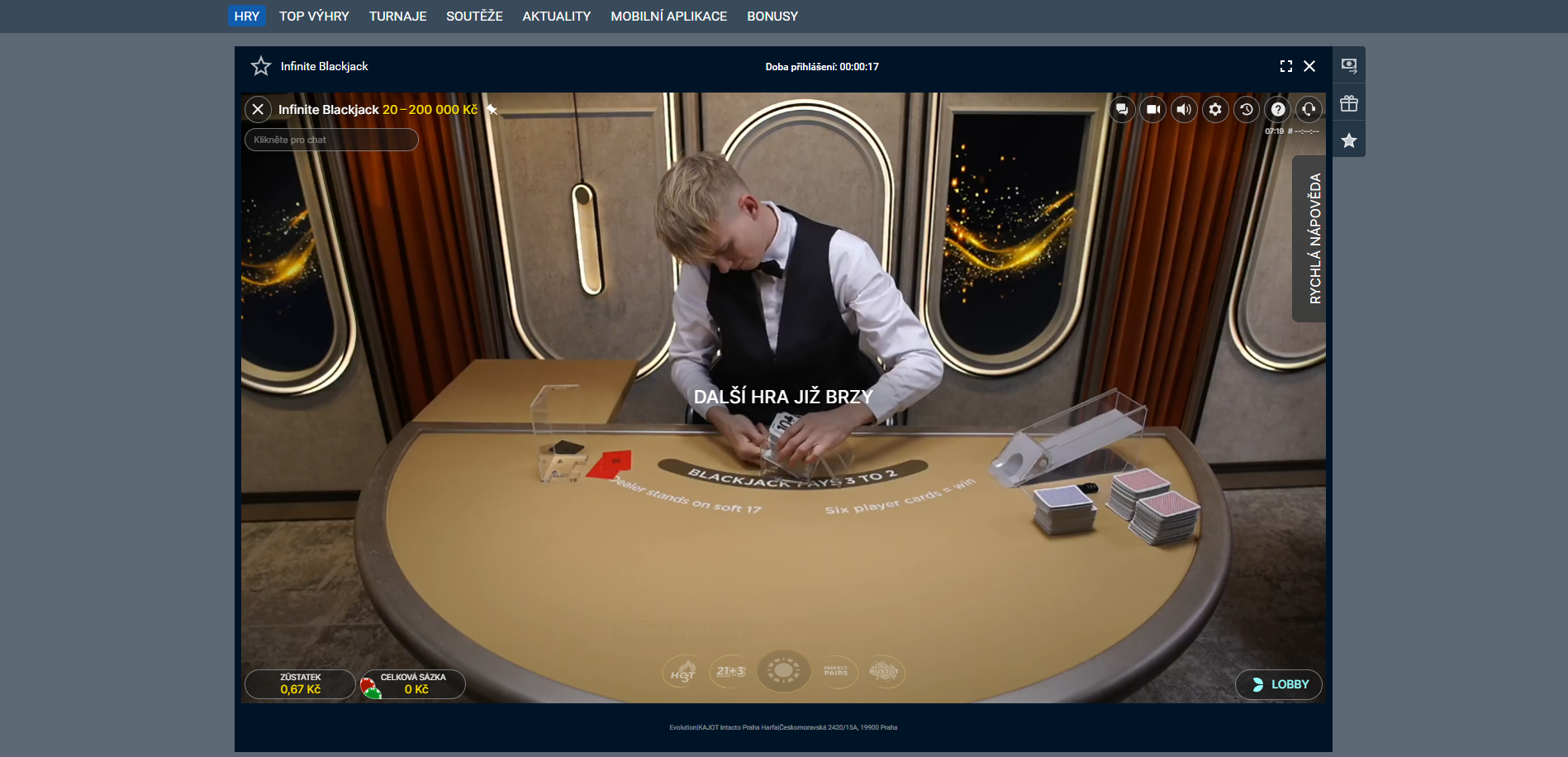 Tipsport Vegas Live Casino