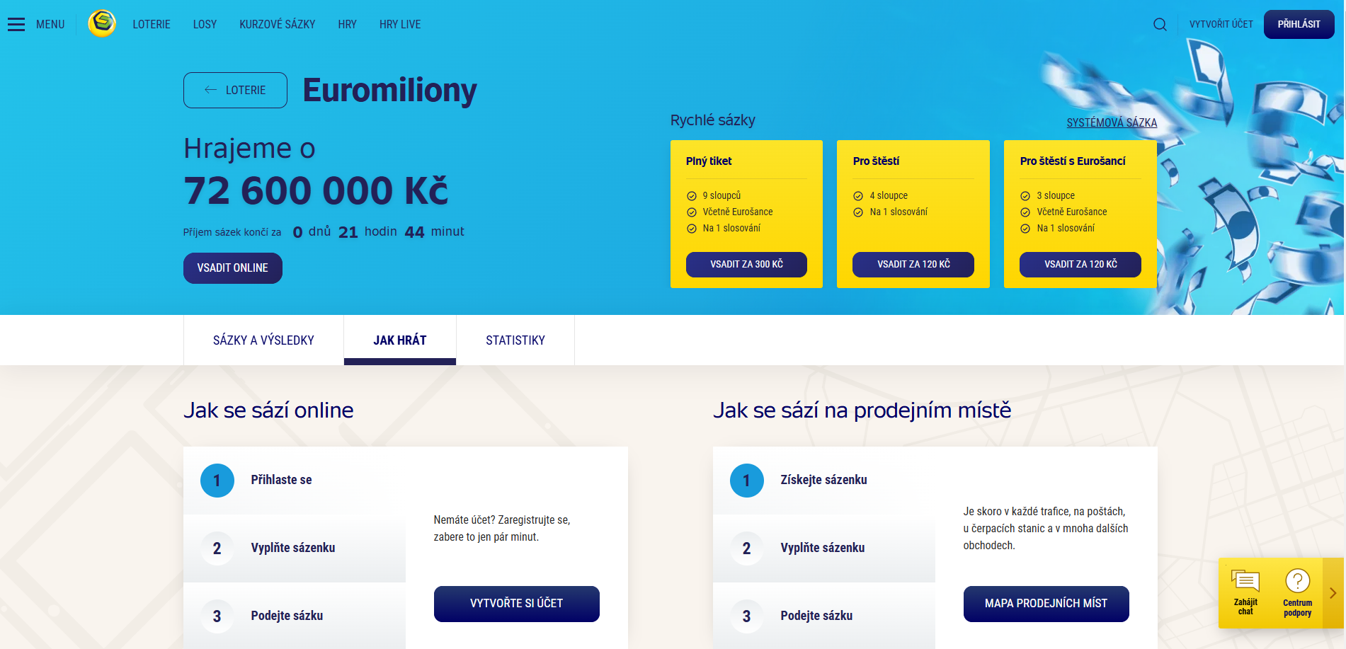 Euromiliony Pravidla
