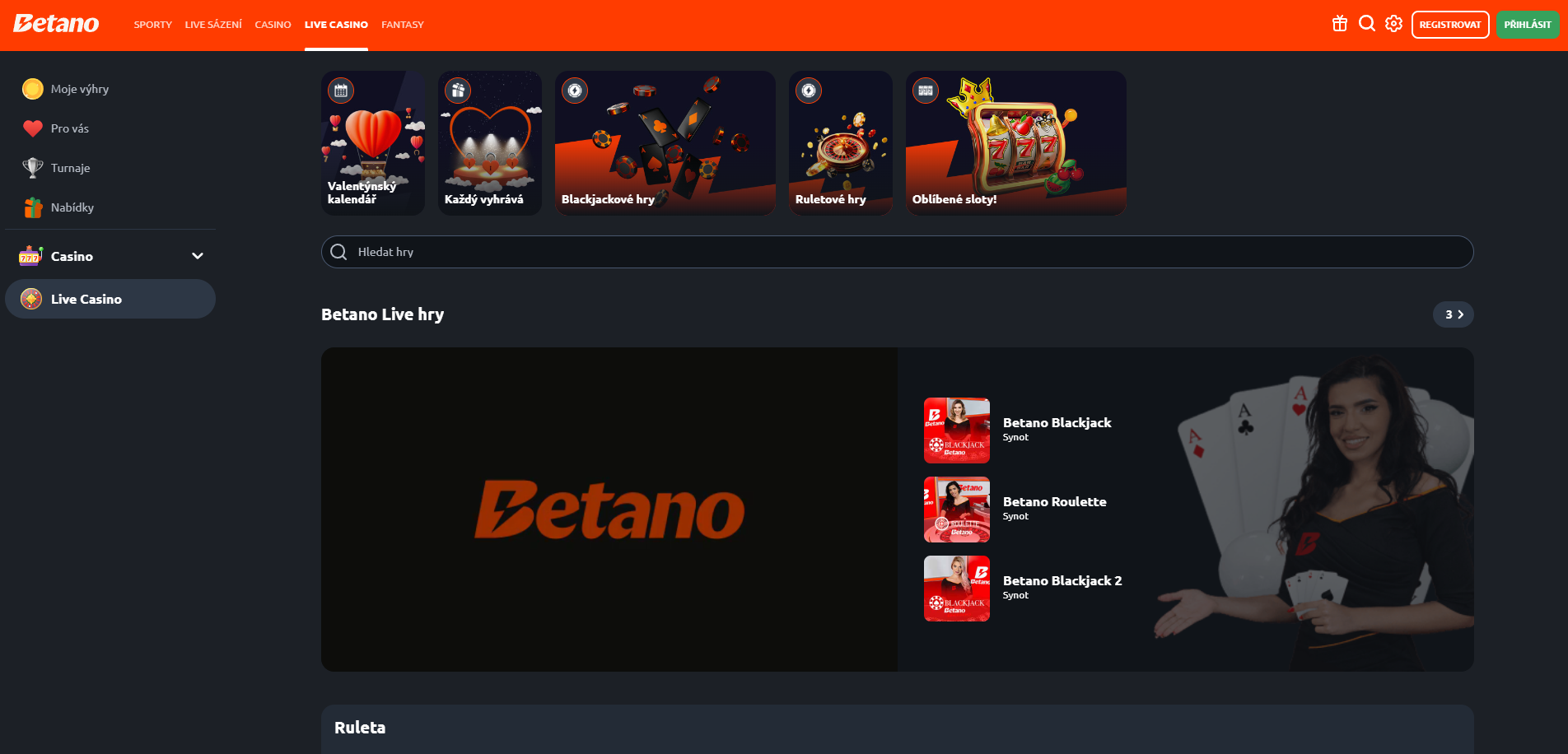 Betano Live Casino