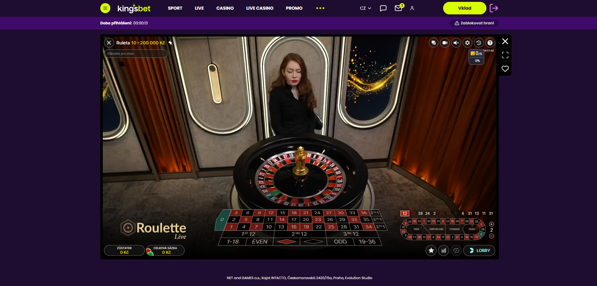 Kingsbet Ruleta