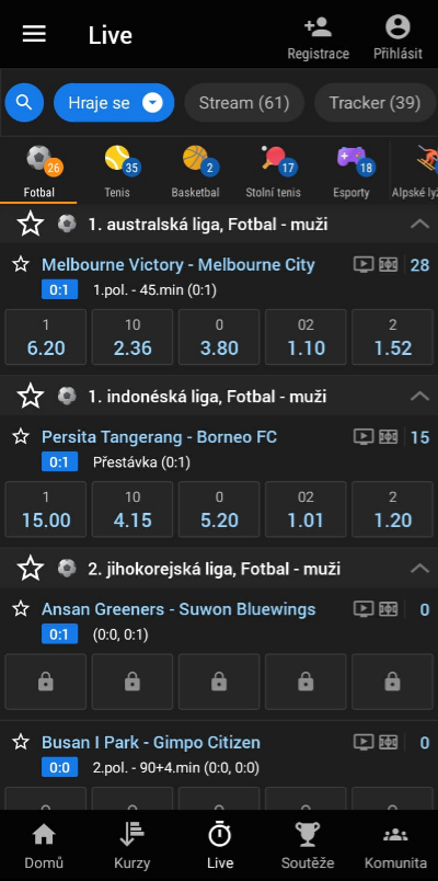 Mobilní Aplikace Tipsport Live Sázení