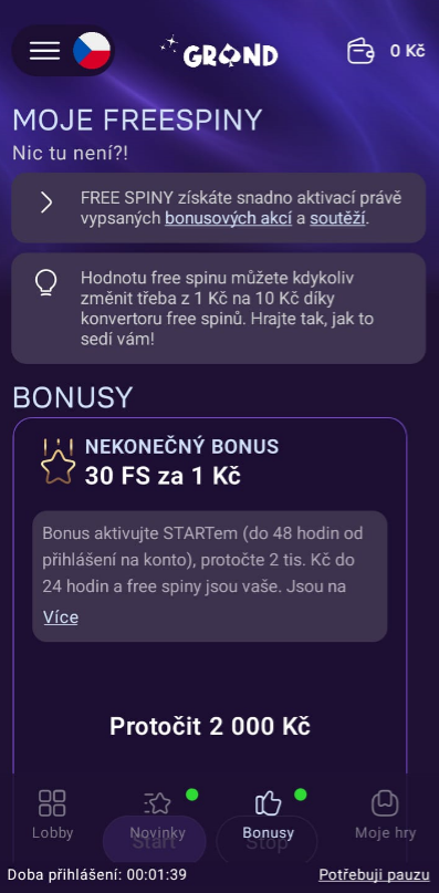 Mobilní Aplikace Grandwin Bonusy