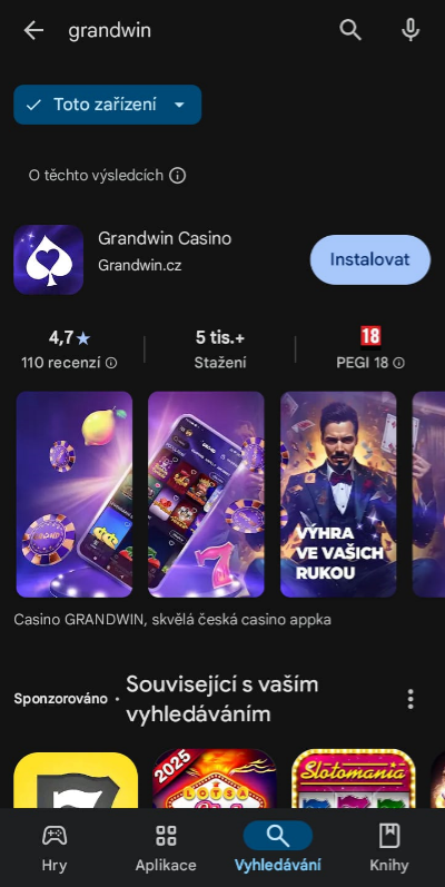 Mobilní Aplikace Grandwin Stažení