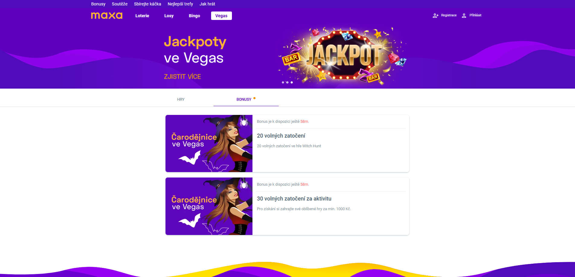 Maxa Vegas Bonusy