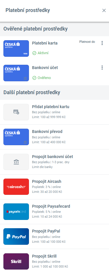 Maxa Platební Metody