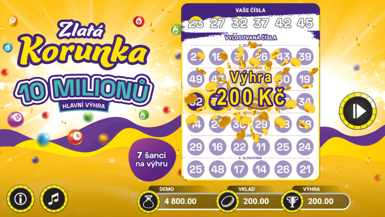 Zlatá Korunka Online Setřená