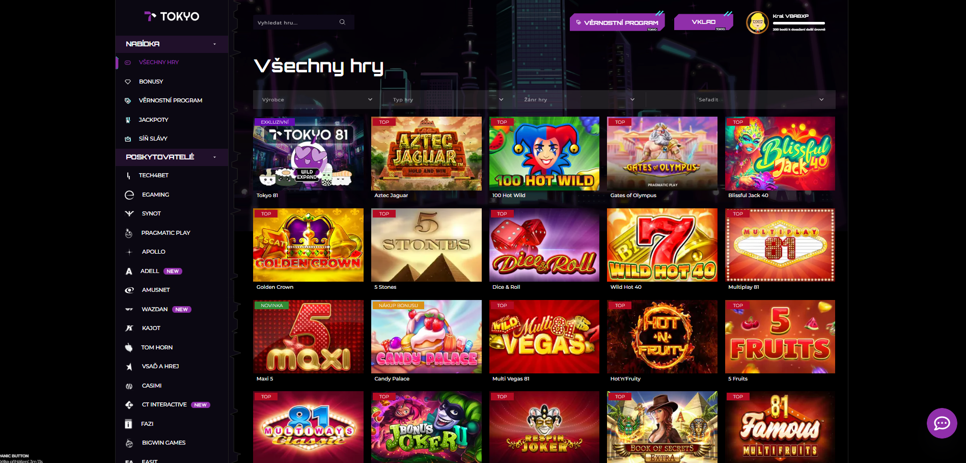 Tokyo Casino Automaty