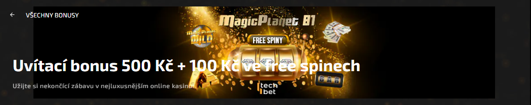 Magic Planet Registrační Bonus